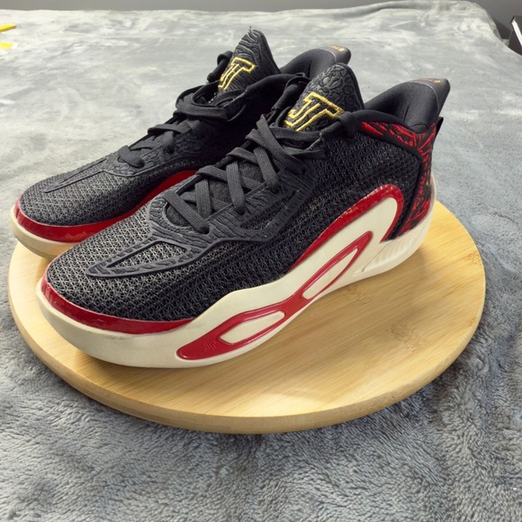 Nike Air Jordan Tatum 1 (GS) Black/Red/Tan Shoes FJ4653-001 Youth Size 6.5Y USED